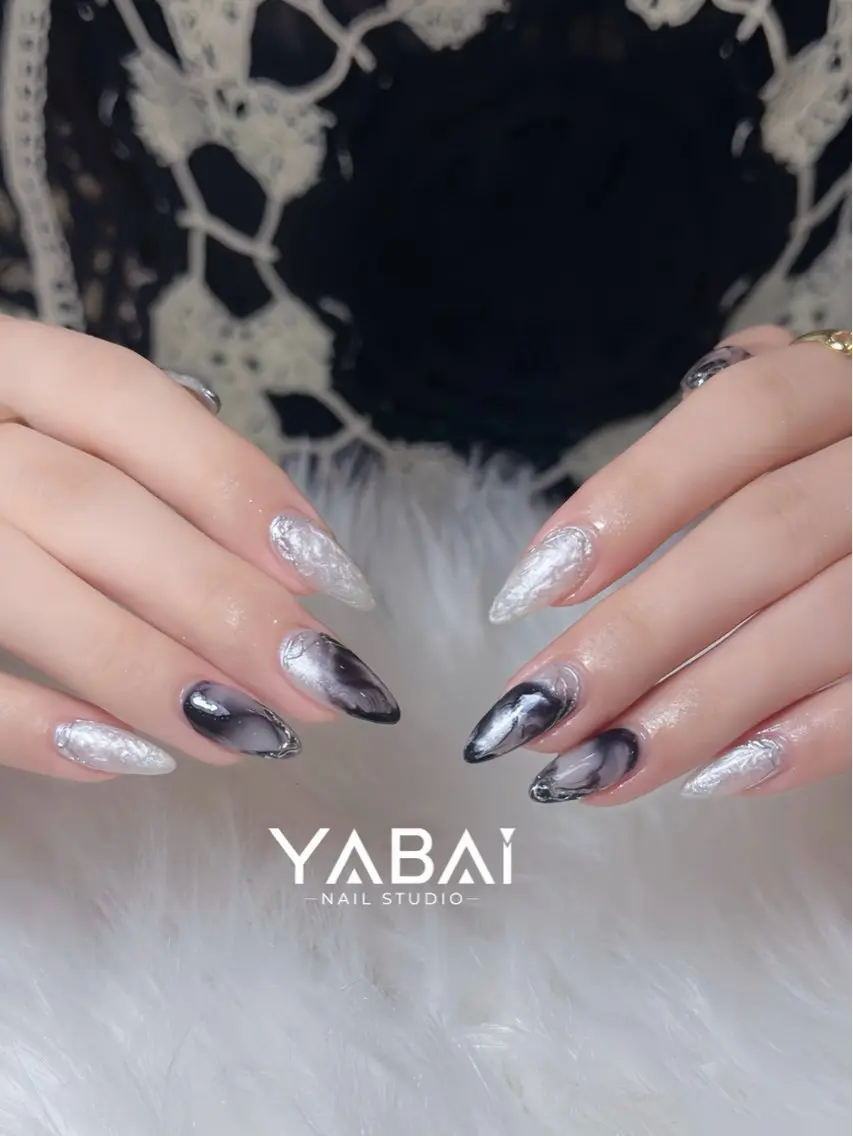 ネイル アートネイル 韓国ネイル マグネットネイル 大理石ネイル(マーブル) ニュアンスネイル YABAI NailStudioのネイルデザイン