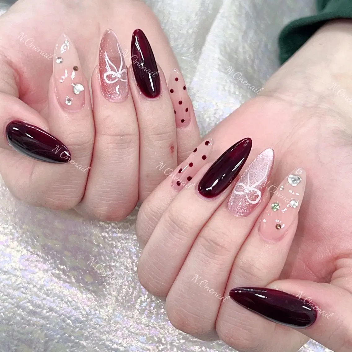 ネイル アートネイル グラデーション キラキラネイル ニュアンスネイル オフィスネイル 長いだし/スカルプ/ パラシェルN.oneのネイルデザイン