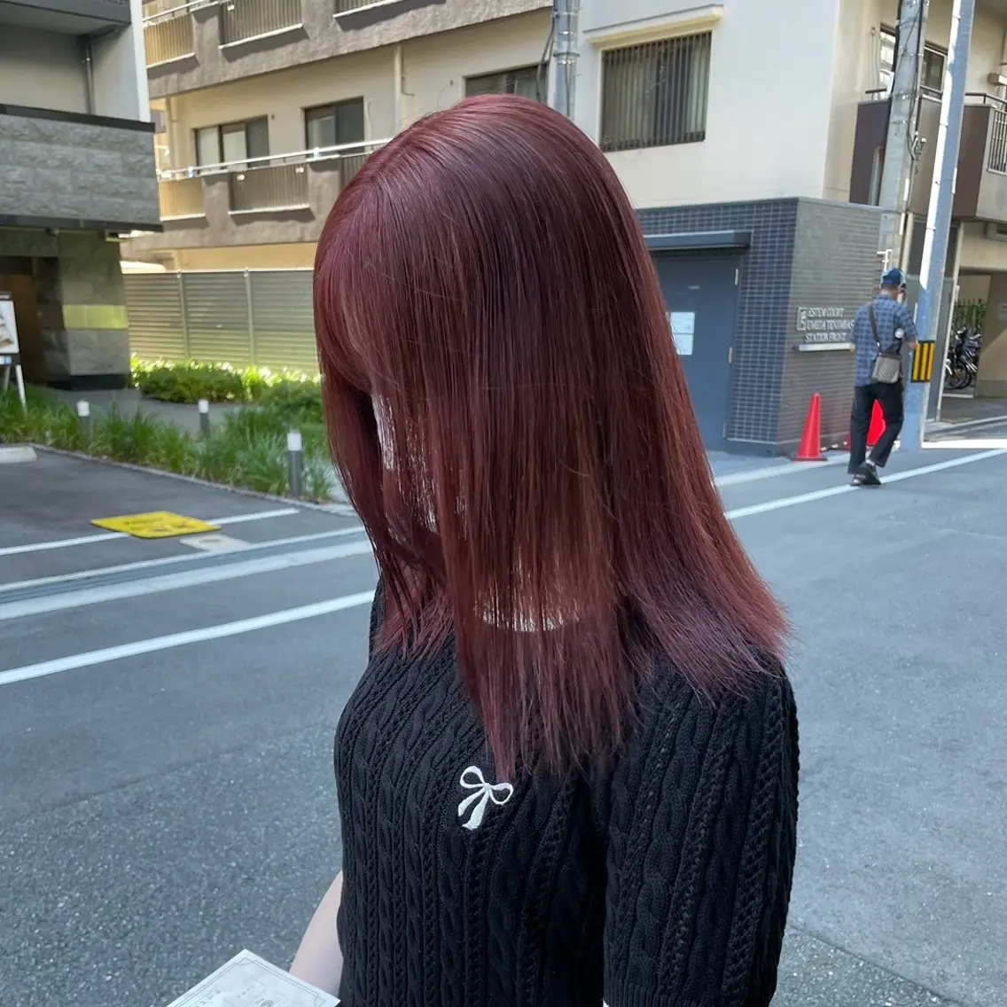 セミロング カラー ヘアアレンジ/ 暖色🩵hazukiのヘアスタイル