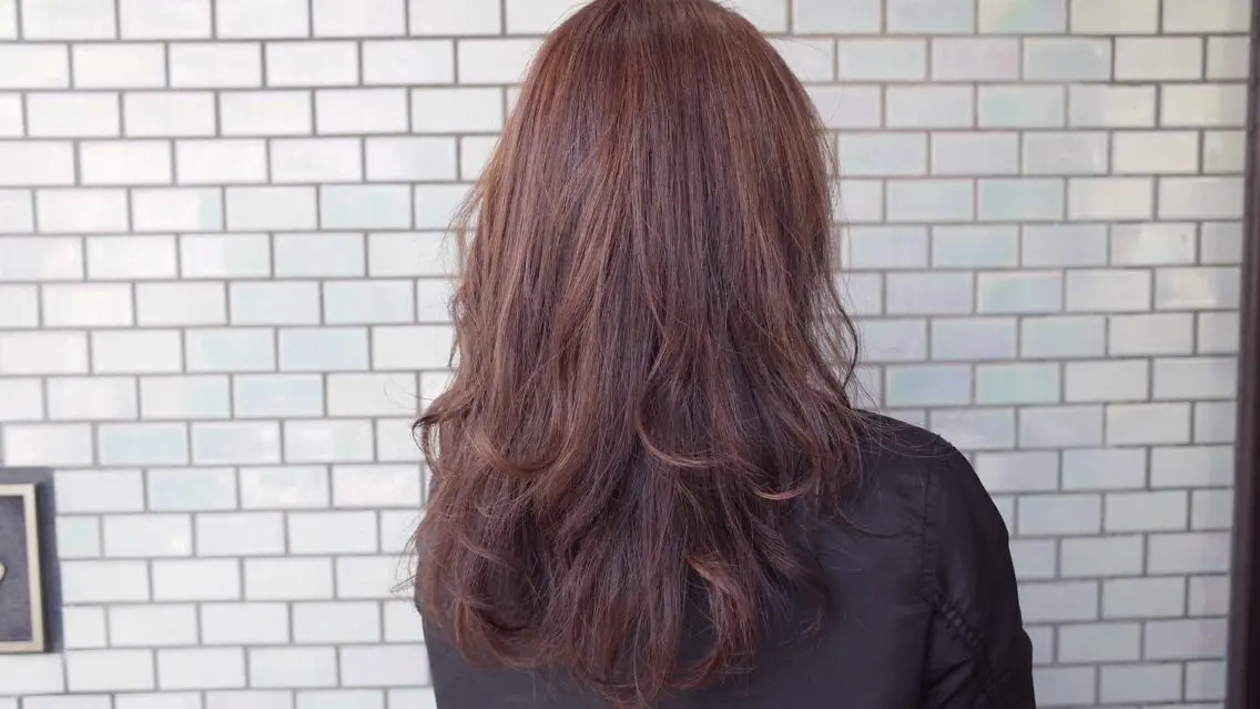 セミロング カラー パーマ セミロングパーマ デジタルパーマ 当日予約🆗✂︎ ウエモト タクのヘアスタイル