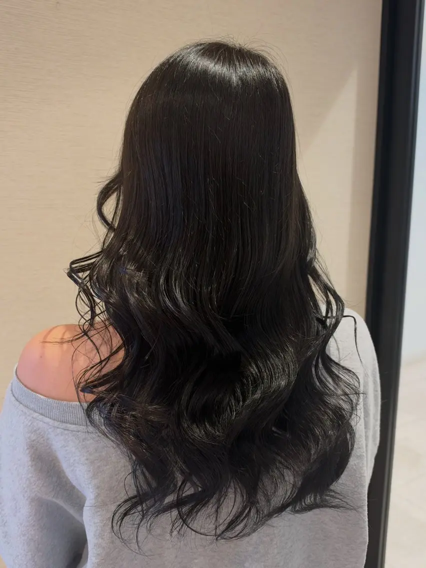 ロング ヘアカラー ブリーチカラー/ ヘアセット/エクステのヘアスタイル