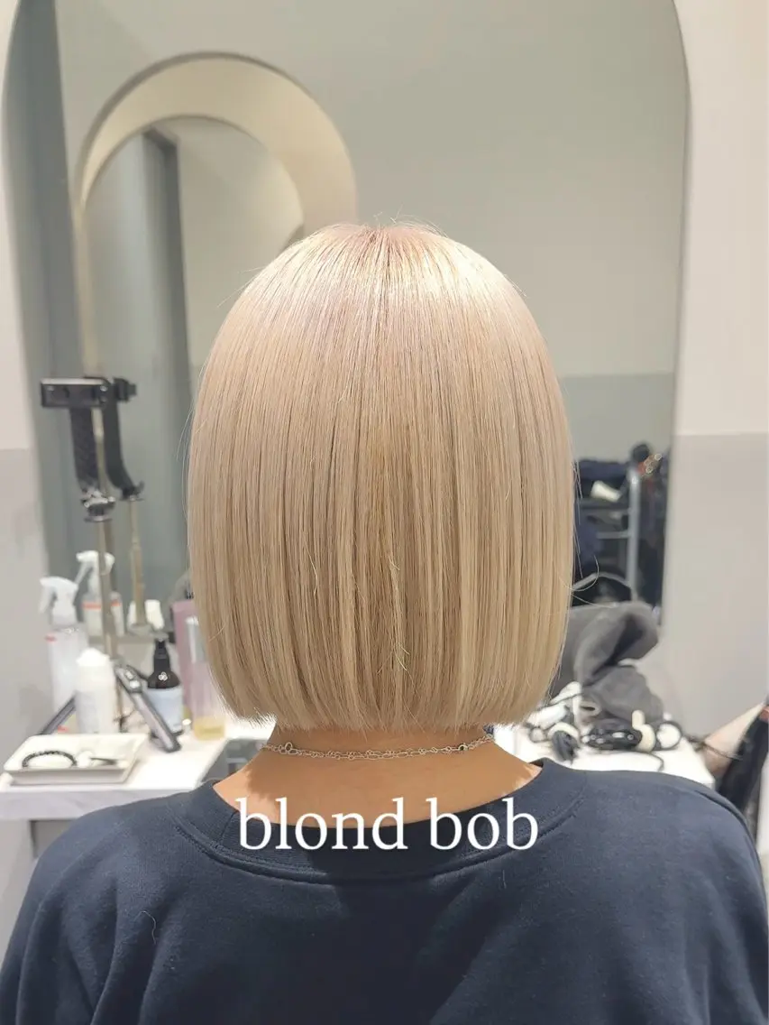 セミロング カラー ブリーチ ケアブリーチ ボブ 🪞美髪レイヤー特化 🪞青木のヘアスタイル
