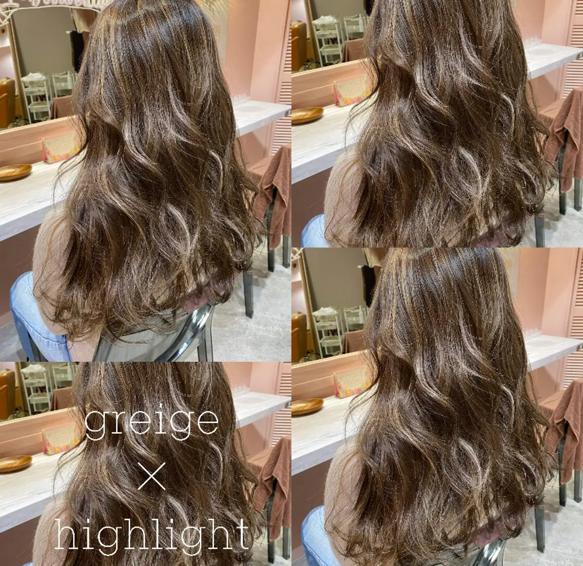セミロング カラー パーマ キッズ ハイライトカラー ハイライト RIYA❤︎ Aujuaソムリエのヘアスタイル
