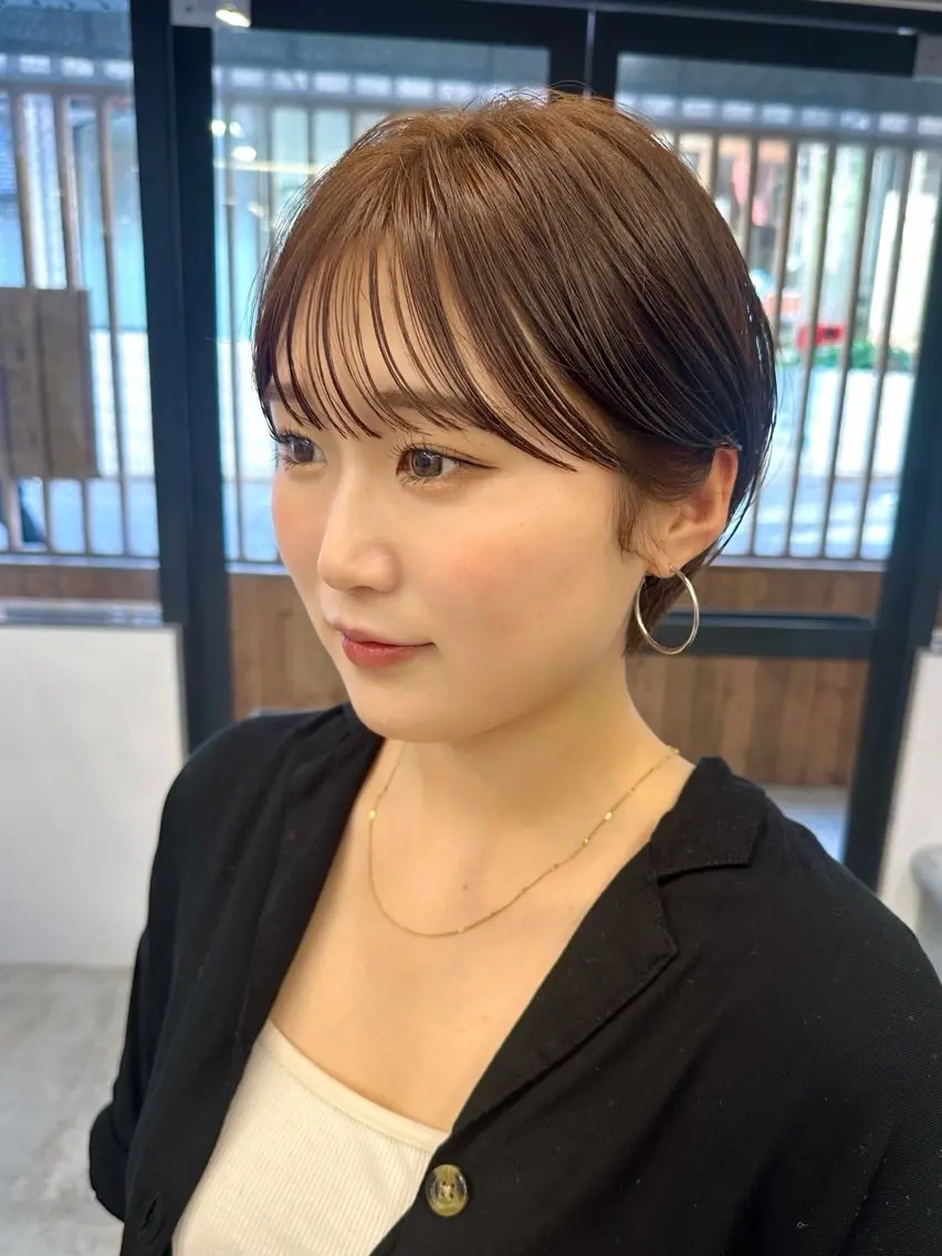 ショート カット ヘアカラー 骨格診断で絶対可愛い ✨丸みショート✨凌弥のヘアスタイル