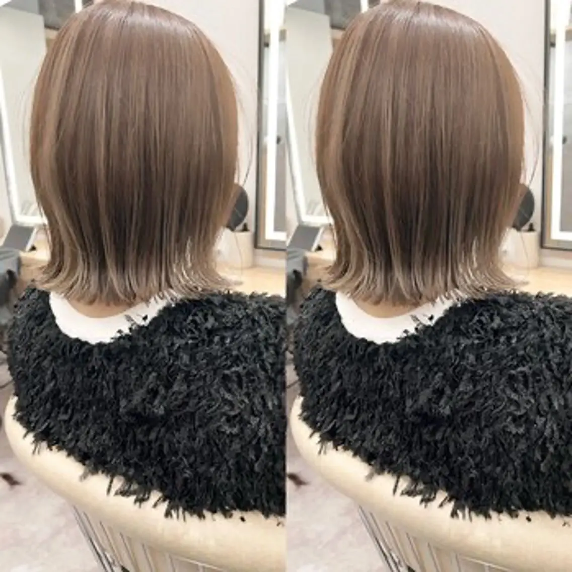 ミディアム カラー ボブ くびれヘア ♥️似合わせボブ/ 縮毛矯正/大和田拓夢のヘアスタイル
