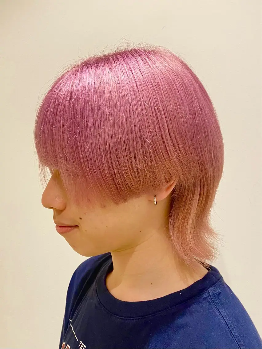 ショート カラー メンズ メンズブリーチ ブリーチ ピンクカラー カット ヘアカラー トリートメント 艶髪🌿美髪 大塚礼乃【西荻窪】のヘアスタイル