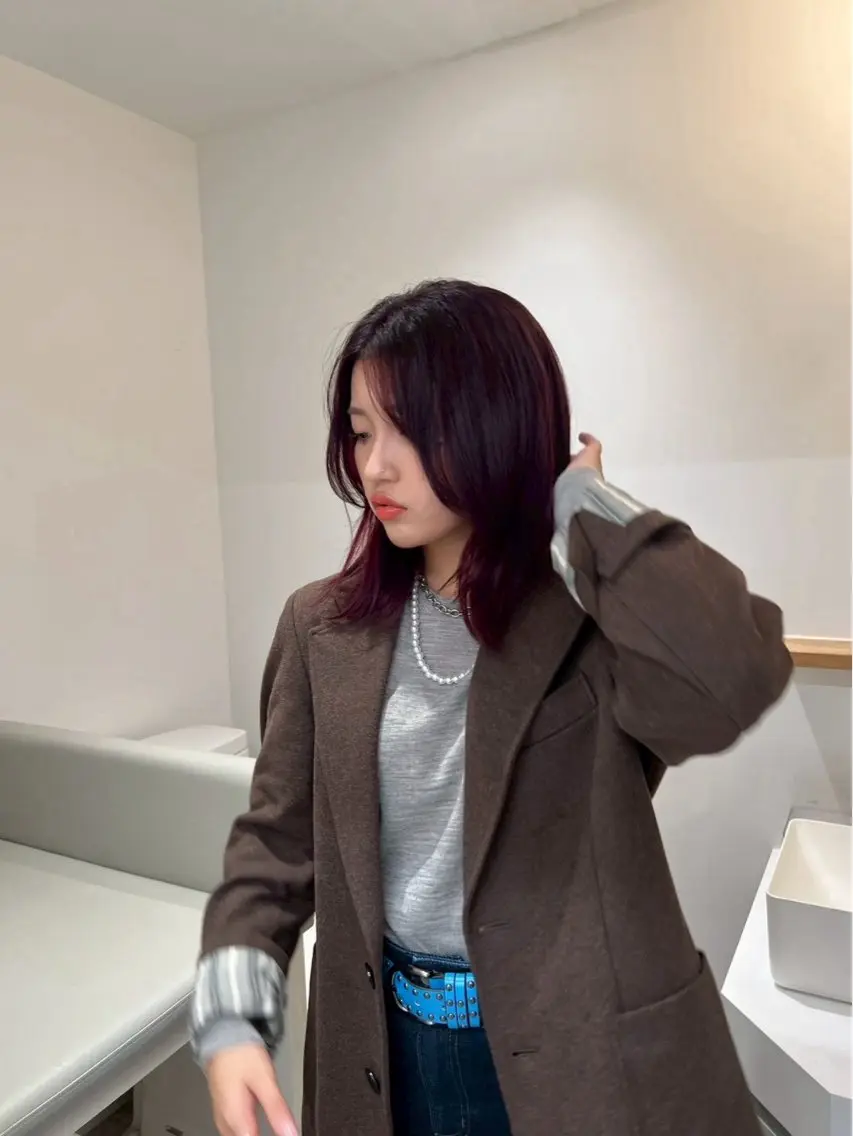 ミディアム ヘアカラー トリートメント うるぷるカラー 🤍 Naanoのヘアスタイル