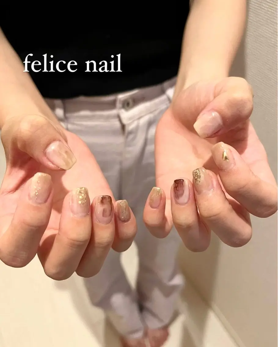 ネイル ジェルネイル ニュアンスネイル felice nailのネイルデザイン
