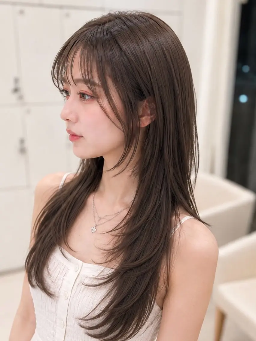 ロング パーマ カット 縮毛矯正 金子 直樹のヘアスタイル