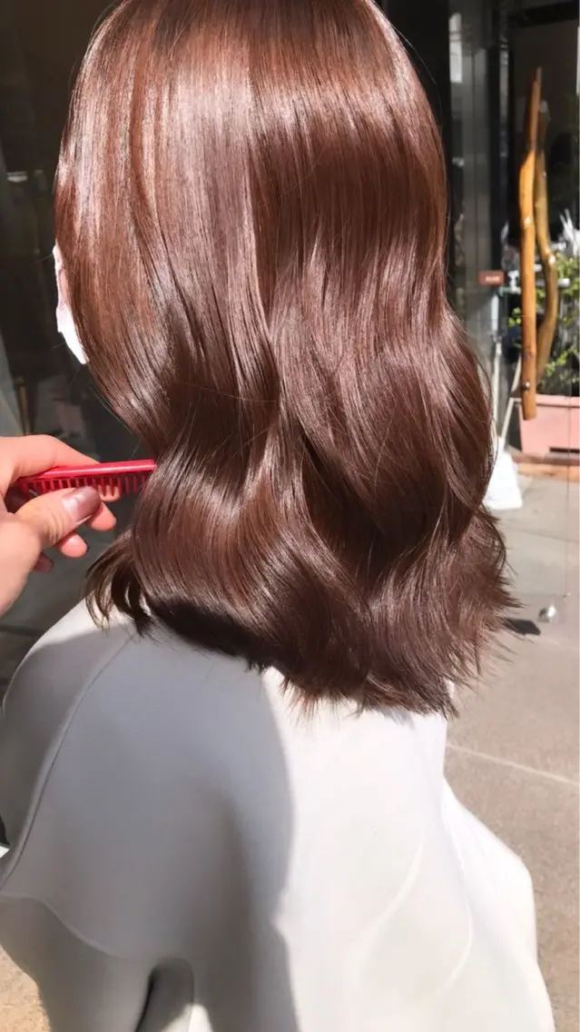 セミロング 河部 真子のヘアスタイル