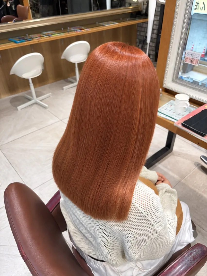 ロング カラー ヘアカラー ❤️【暖色カラー】/ HARUKA🍒❤️のヘアスタイル