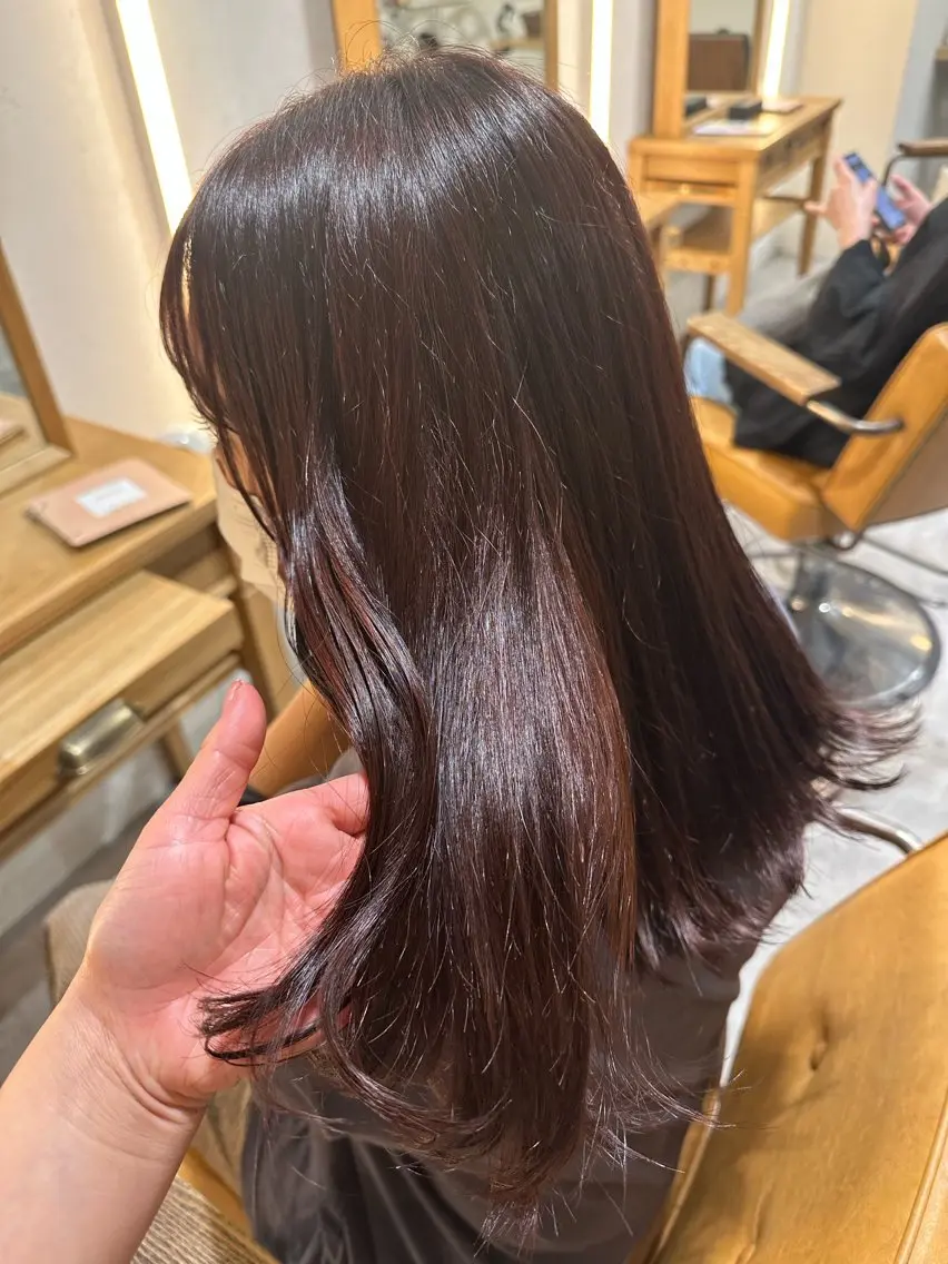 ミディアム カラー ピンクカラー カット ヘアカラー ピンクカラー/ mana🎀のヘアスタイル