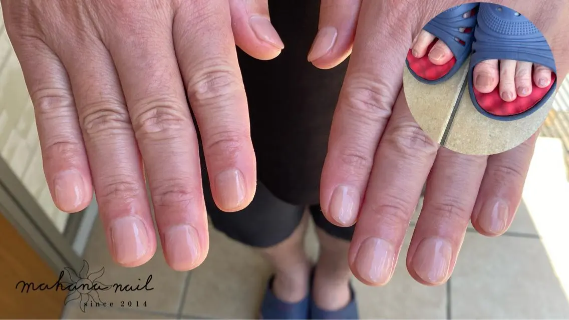 ネイル フットネイル ワンカラーネイル mahana nailのネイルデザイン