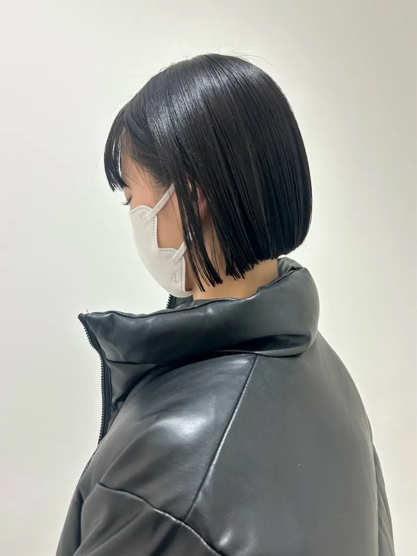 ショート ボブ カット 👔ボブ﹨髪質改善 ストレート🩳ももかのヘアスタイル