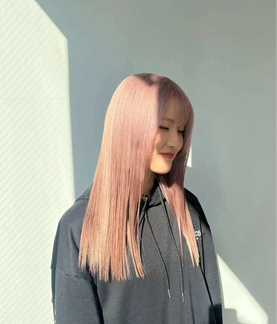 ロング カラー カット ヘアカラー トリートメント 赤みゼロ/透明感 カラー🌿KANTAのヘアスタイル