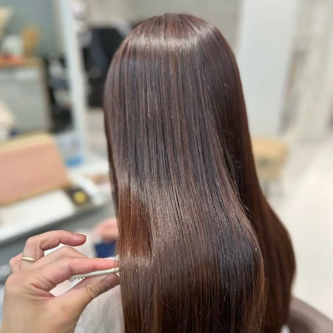 ロング 縮毛矯正 透明感カラー💫 Katsukiのヘアスタイル