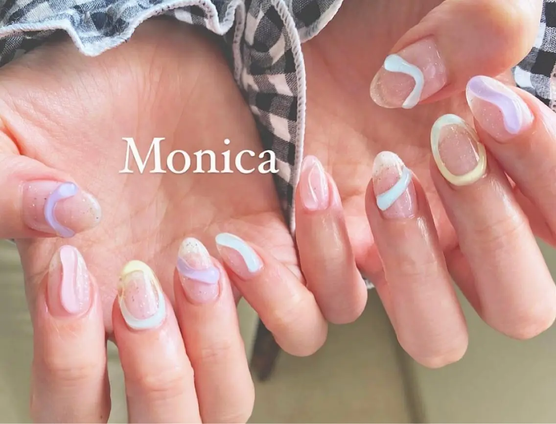 ネイル アートネイル フレンチネイル ジェルネイル マグネットネイル 持ち込み nailsalon MONICAのネイルデザイン