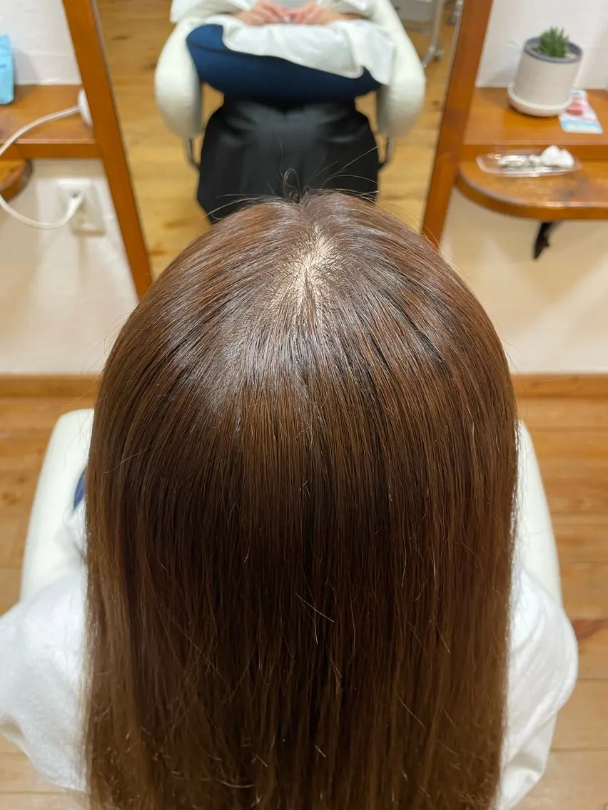 ロング パーマ 縮毛矯正 m nのヘアスタイル