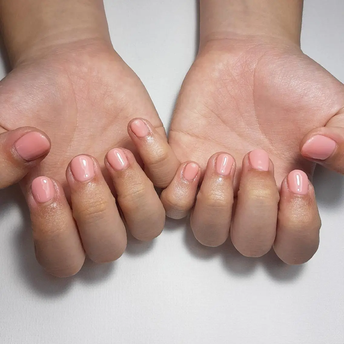 ネイル ワンカラーネイル ピンク 春ネイル owlnail /持込みデザイン専門のネイルデザイン
