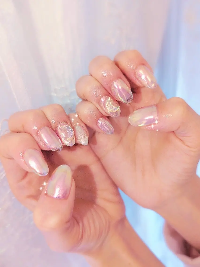 ネイル 長さ出し ジェルネイル 韓国ネイル マグネットネイル ニュアンスネイル I LOVE ME NAIL.｡.:*♡のネイルデザイン