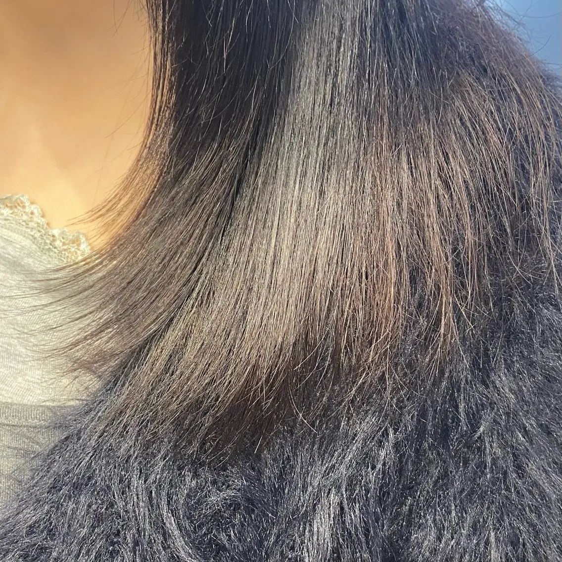 ミディアム 顔周りカット レイヤーカット カット 愛結美🦋似合わせ/ ツヤ感カラーのヘアスタイル