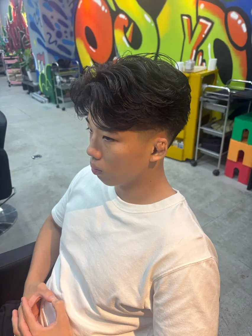パーマ メンズ カット パーマ keany錦糸町 ハセベユウのヘアスタイル