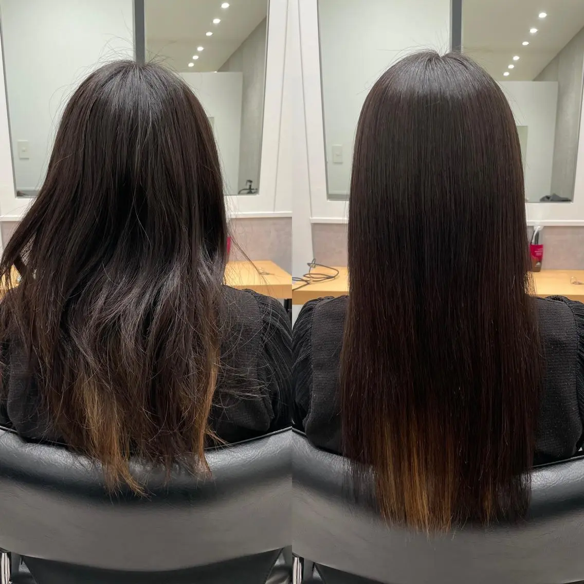 ミディアム 縮毛矯正 トリートメント 酸熱トリートメント トリートメント 髪質改善ヘアケア 艶髪特化/上田のヘアスタイル