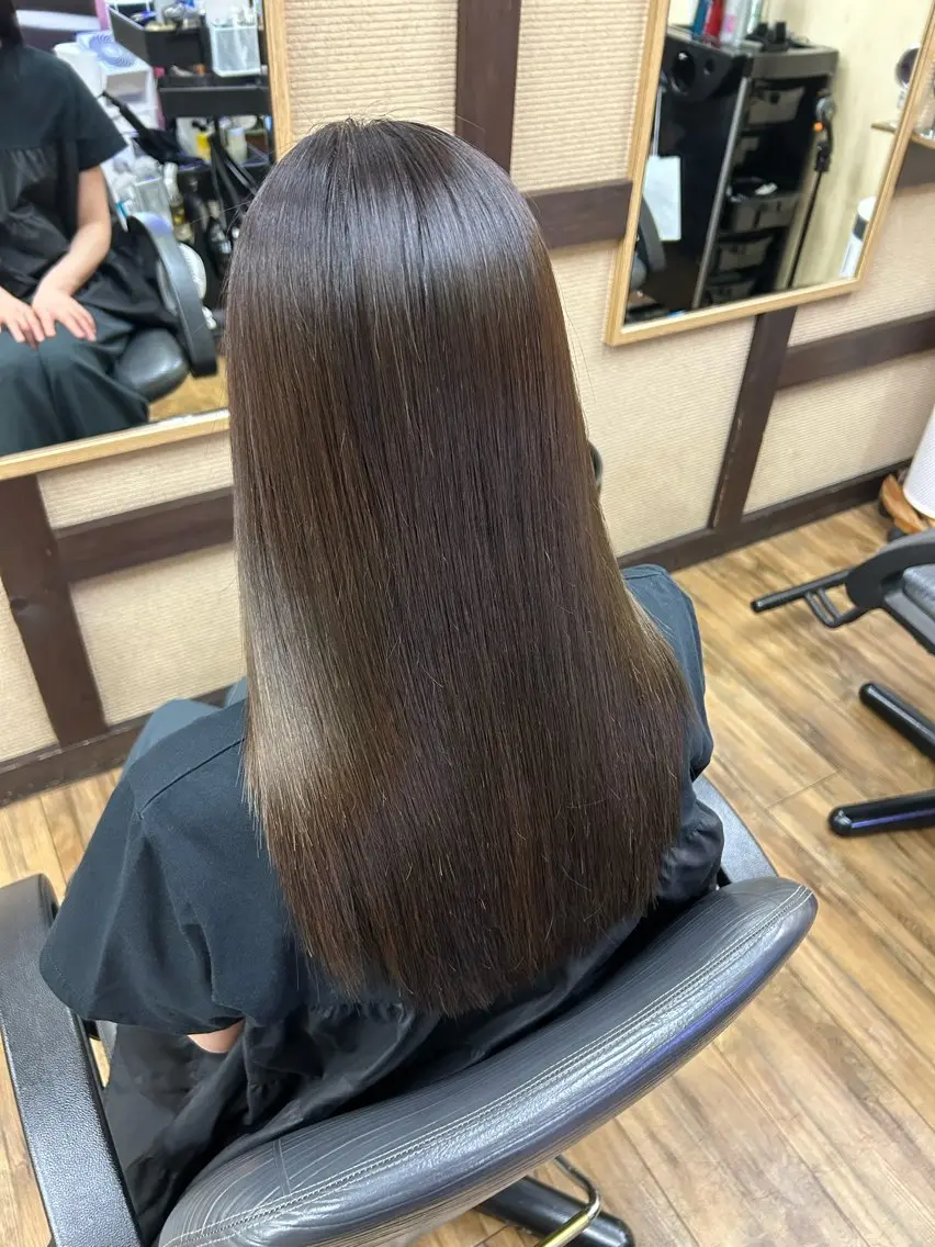 ロング パーマ 髪質改善 みやたゆうき 髪質改善講師のヘアスタイル