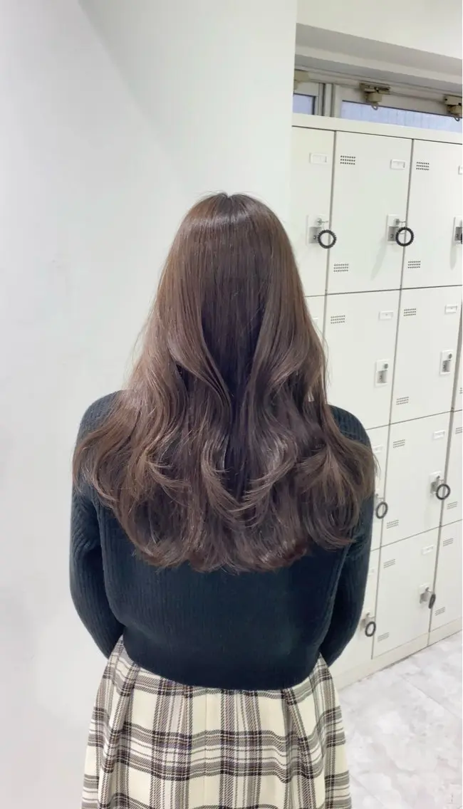 ロング 縮毛/ダブルカラー 🦋ベージュヘア🦋のヘアスタイル