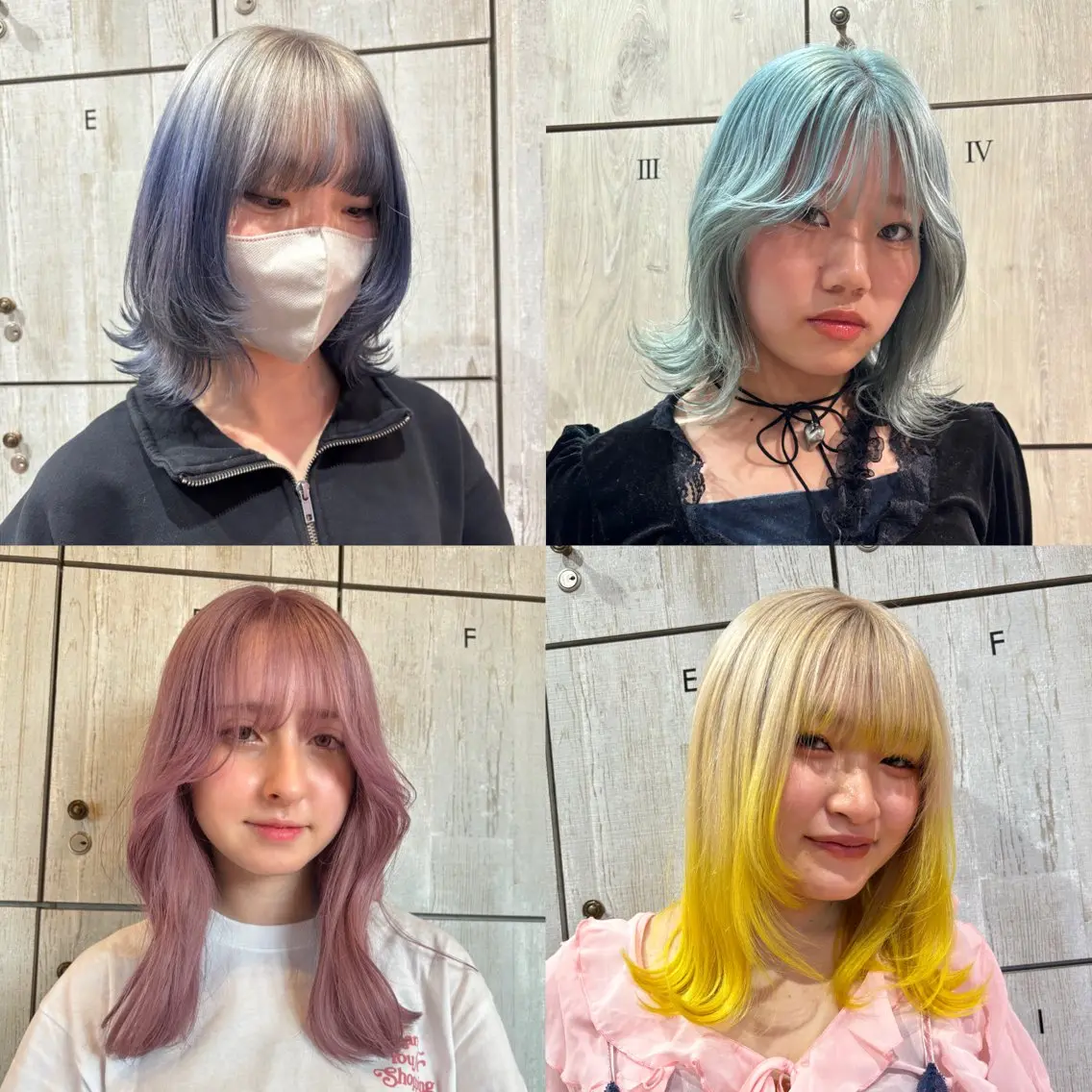 ミディアム カラー ブリーチ ケアブリーチ デザインカラー ハイトーンカラー 似合わせレイヤー/ Wカラー🧸こころのヘアスタイル