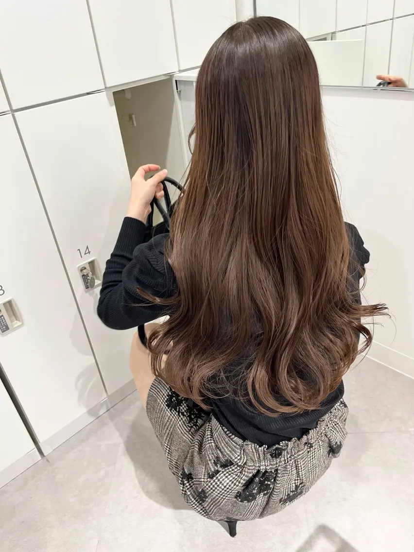 ロング カラー カット ヘアカラー トリートメント 韓国ハッシュカット/ 新宿/髪質改善/岡崎のヘアスタイル