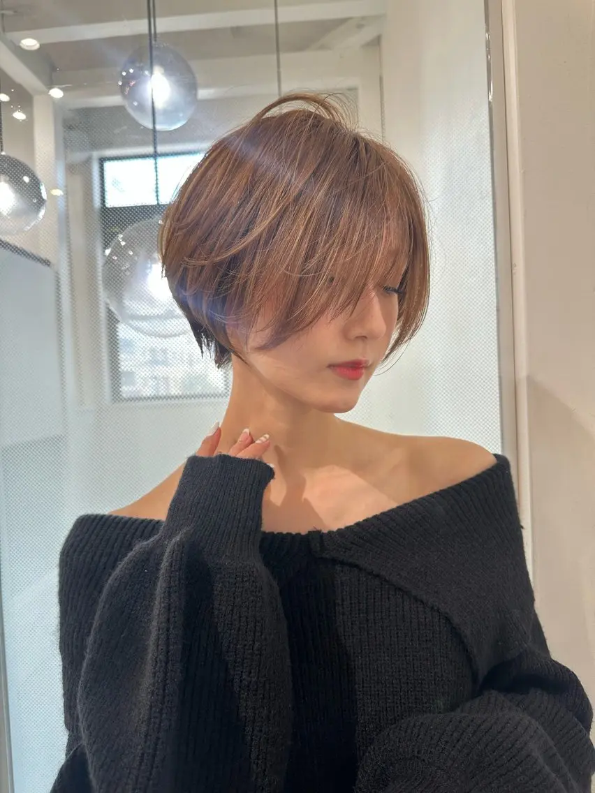 ショート ショートヘア カット ヘアカラー トリートメント ヘッドスパ 縮毛矯正/レイヤー taiga🐯のヘアスタイル