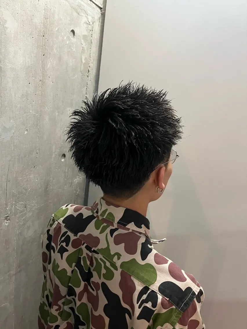 ショート カラー パーマ メンズ メンズパーマ メンズショート スパイキーショート ショートヘア カット パーマ 🔥メンズ 特化🔥菊水皐暉🔥のヘアスタイル