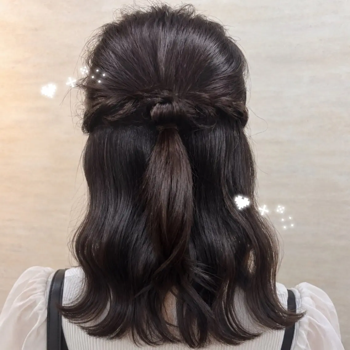 ロング カラー ヘアアレンジ ハーフアップ 🩷ワンカラーモデル / れいな🩷のヘアスタイル