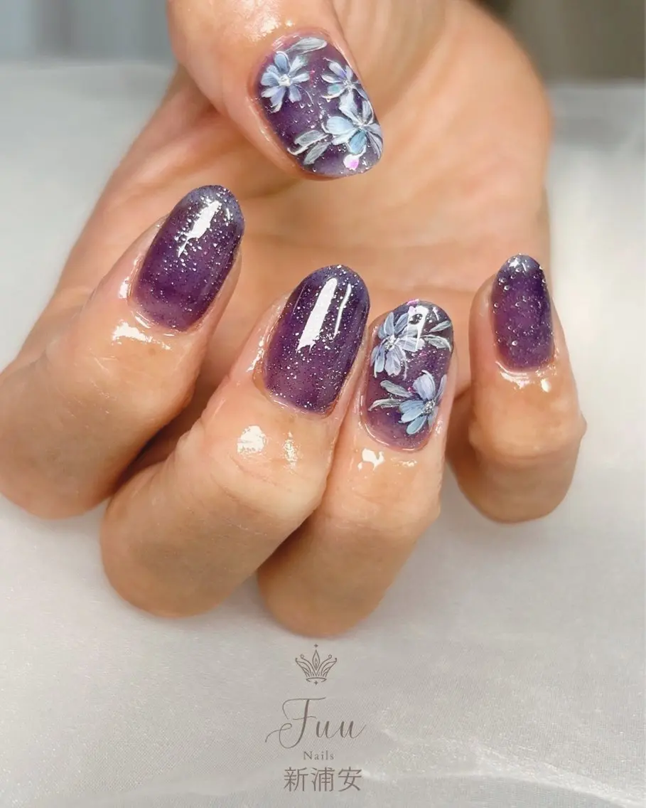 ネイル フラワーネイル フットネイル シンプルネイル ハンドネイル 犬のいるネイルサロン Fuu nailsのネイルデザイン