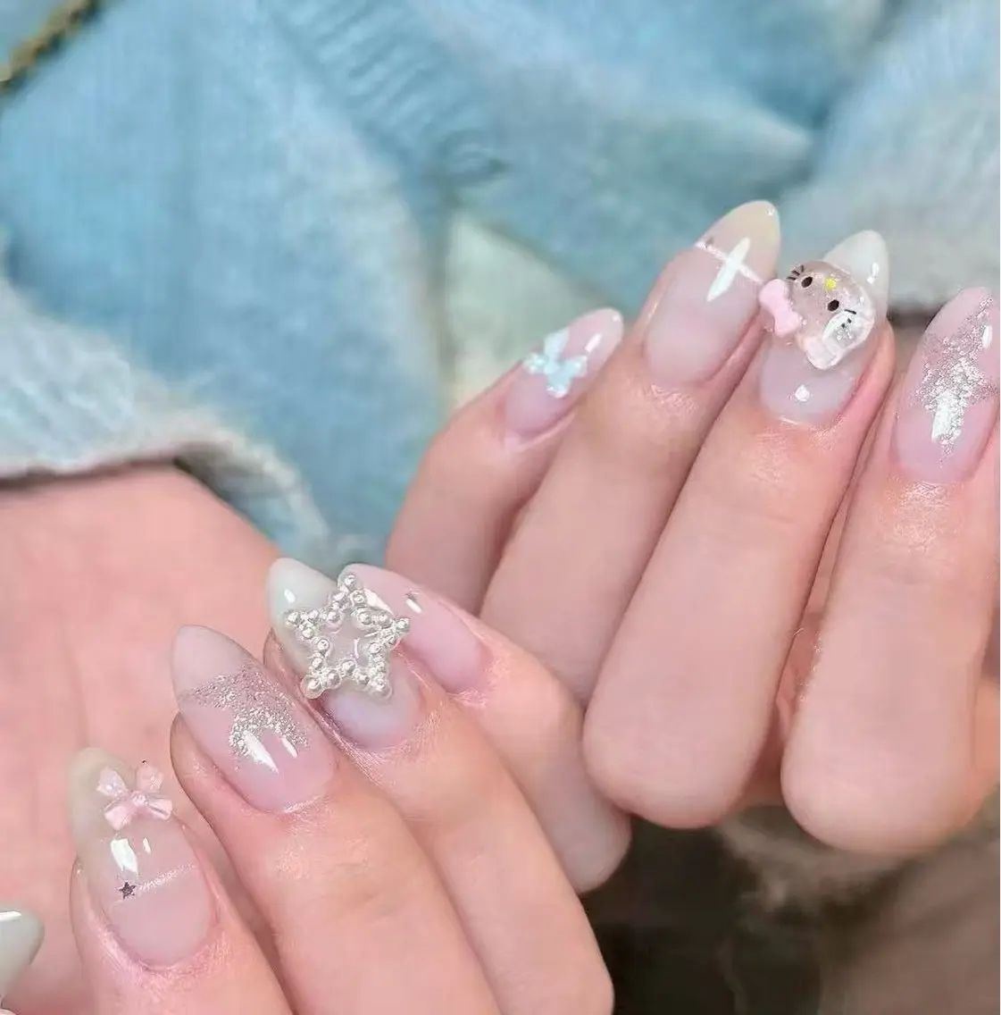 ネイル チークネイル 長さ出し フットネイル フレンチネイル ジェルネイル ハンドネイル Fancy nail salonのネイルデザイン