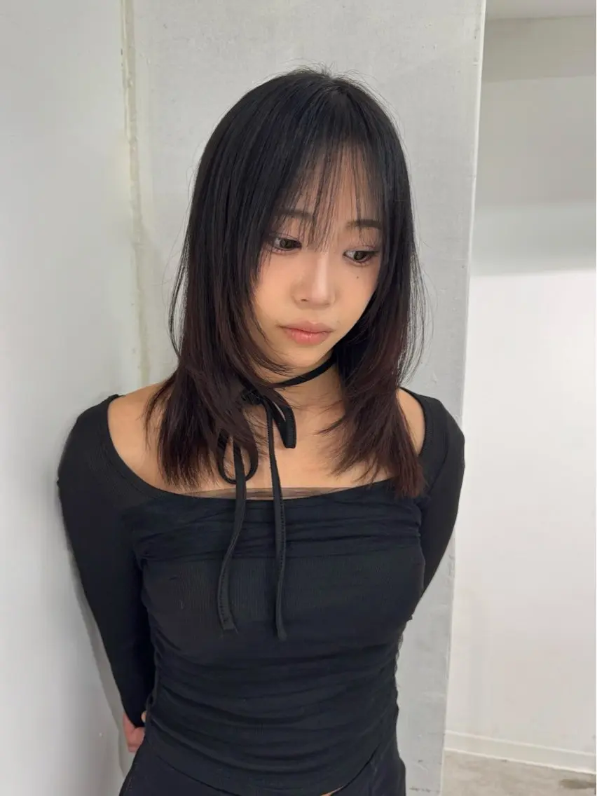ミディアム レイヤーカット カット 🪐hikari /切りっぱなしボブのヘアスタイル