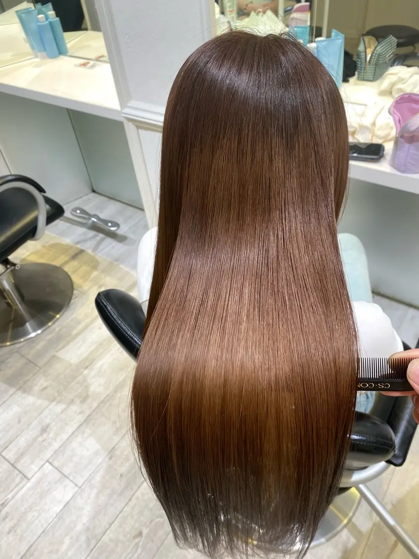 ロング カット 縮毛矯正 🌈髪質改善/縮毛矯 正特化🌈鈴木一寿のヘアスタイル