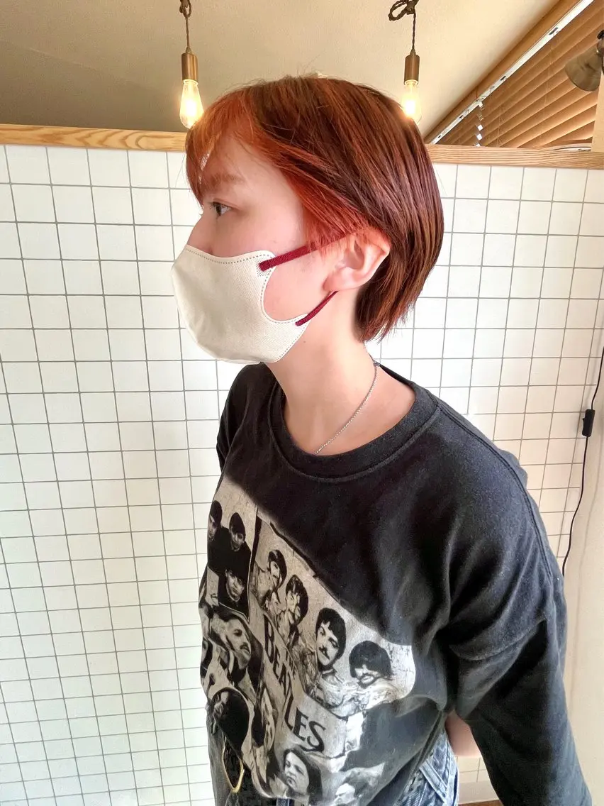 ショート カラー ベージュカラー ブラウンカラー 透明感カラー くびれヘア 韓国風ヘア カット ヘアカラー cana 札幌レイヤースタイルのヘアスタイル