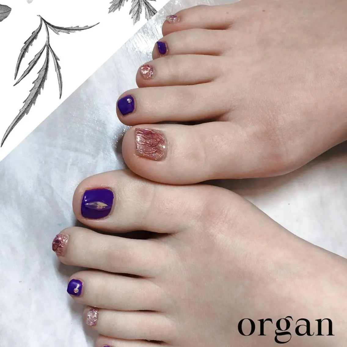 ネイル ピンク パープル 【ORGAN】 nailのネイルデザイン