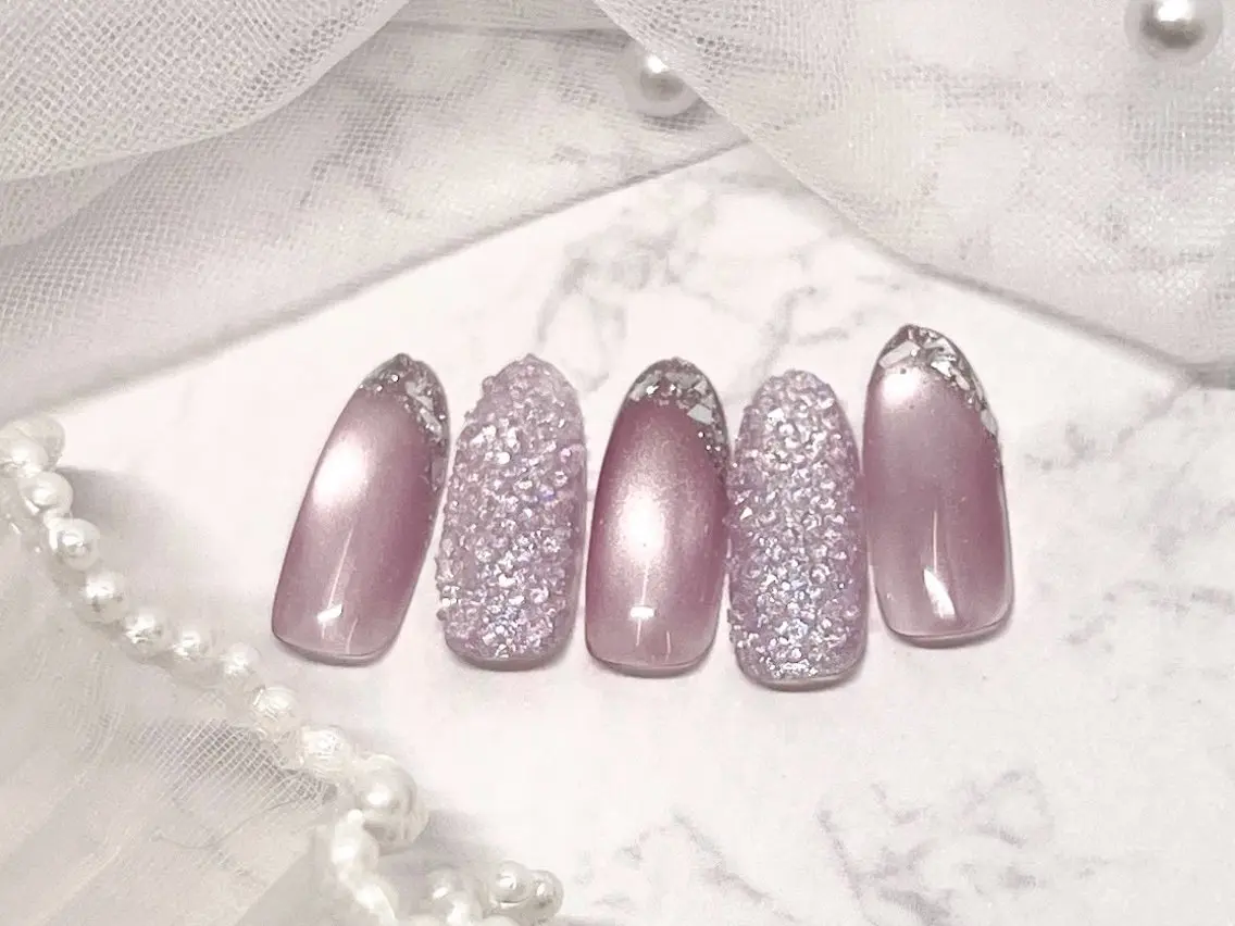ネイル アートネイル フラッシュネイル フラワーネイル ジェルネイル ガーリー ハンドネイル Puti nailのネイルデザイン