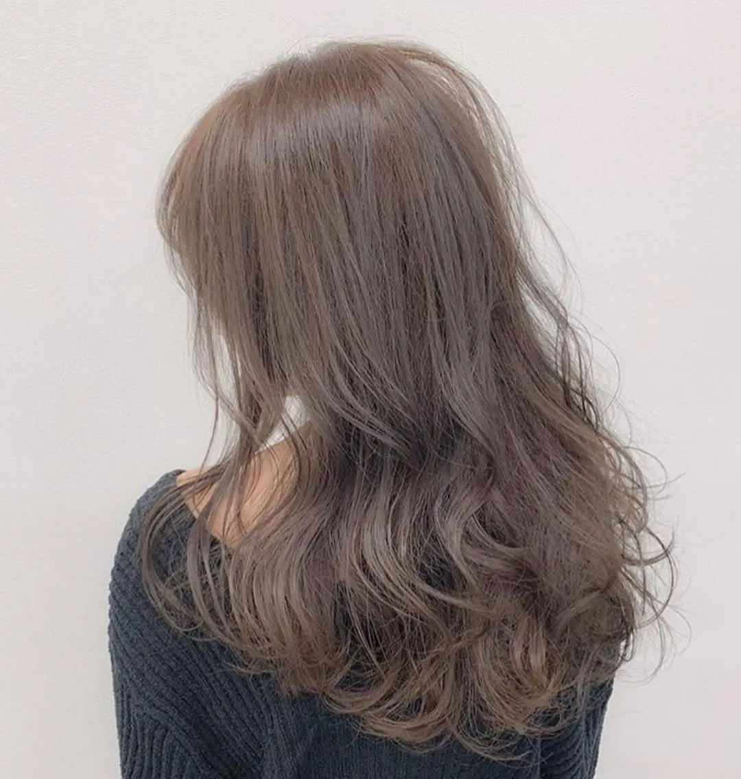 ミディアム カラー ベージュカラー ブラウンカラー ブラウンベージュ 柔らかbeige モトキのヘアスタイル