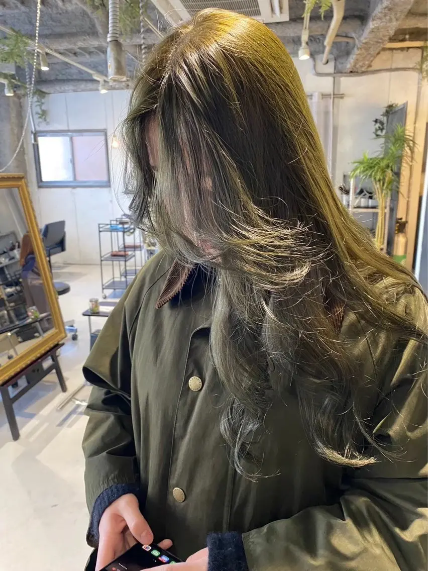 ロング カラー オリーブカラー inc新小岩 🌱MANAMIのヘアスタイル