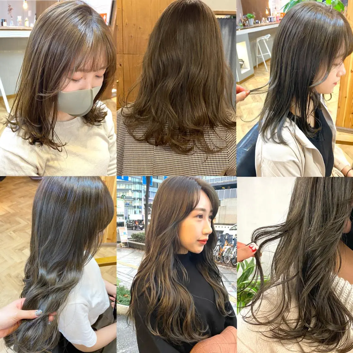 ミディアム カラー ベージュカラー 前川 朋香のヘアスタイル