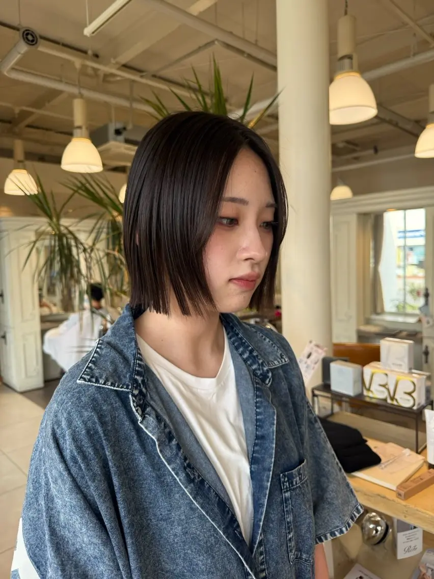 ミディアム ボブ 似合わせカット 小顔カット obje't cielのヘアスタイル