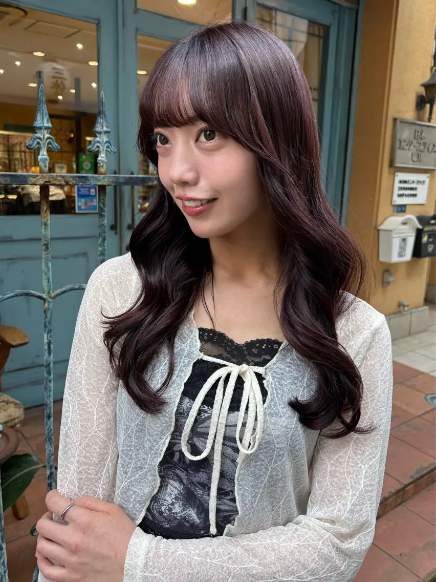 セミロング カラー ラベンダーカラー ラベンダーピンク ピンクカラー カット ヘアカラー トリートメント なぎさ 🎀 / 透明感カラー/心斎橋のヘアスタイル