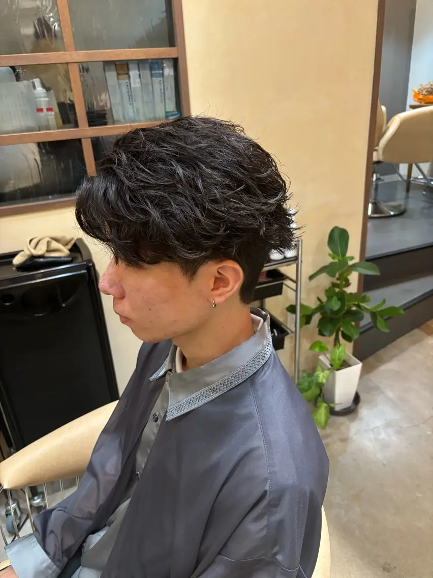 ショート メンズ カット パーマ 鹿児島 TSUBASAのヘアスタイル