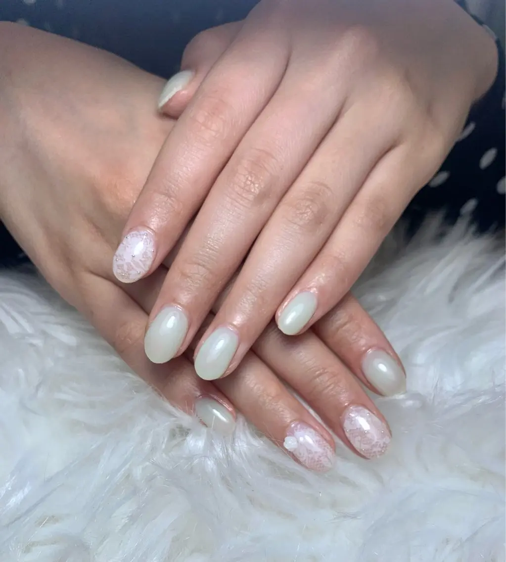 ネイル アートネイル オーロラネイル チークネイル 長さ出し フットネイル ハンドネイル 銀河_ Chan nailsのネイルデザイン