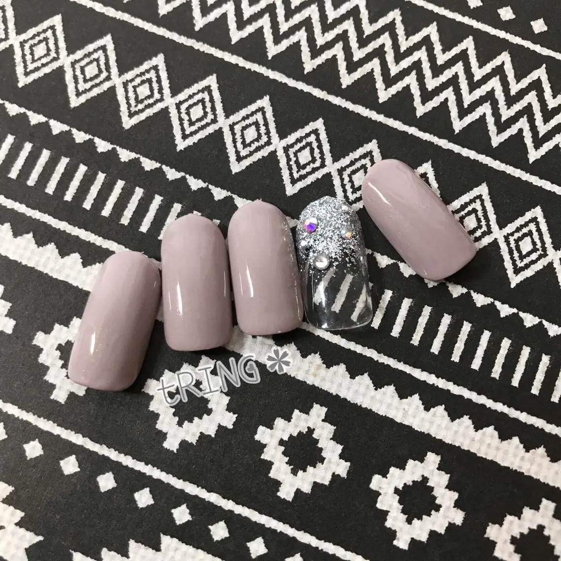 ネイル シンプルネイル ハンドネイル tRING* しいの木台のネイルデザイン