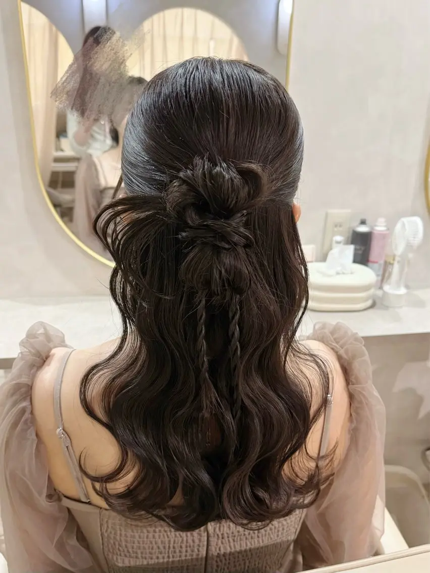 ヘアアレンジ ヘアセット セットサロンCURE 🩵あんみのマツエク・マツパデザイン